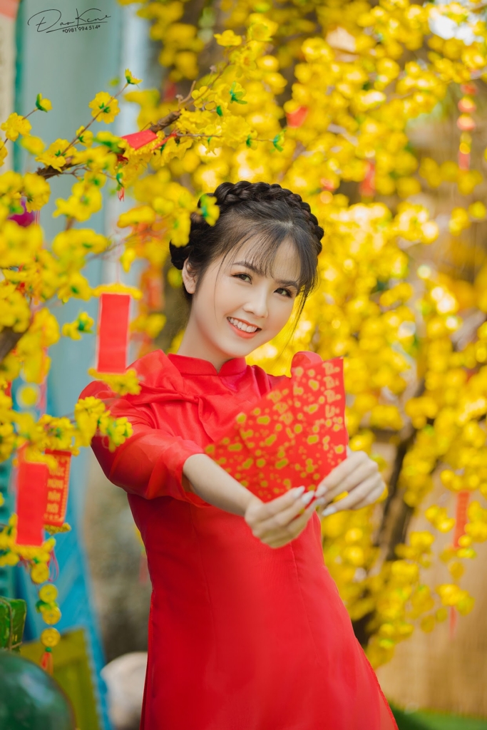 một bộ ảnh áo dài Xuân